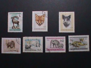 ​HUNGARY-VERY LOVELY WILD ANIMALS USED STAMPS VERY FINE WE SHIP TO WORLD WIDE