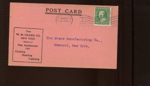 383 Schermack Used on W. m. Crane Appliances Shipping Card MG214