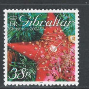 Gibraltar 2004 Christmas Red Star 38p Scott # 1001 MNH