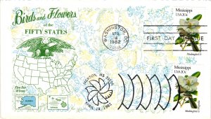 #1953-2002 Birds & Flowers DUAL Cancels  SET OF 50 Different ONE SHOWN – GA...