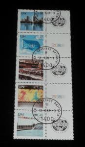 U.N. VIENNA,2008,  E 1,40, CANCELED TO ORDER PERSONALIZED STRIP/5, NICE!! LQQK!!