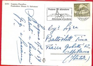 aa3151 - SWITZERLAND  - POSTAL HISTORY - Nice postmark ROAD SAFETY dogs 1959