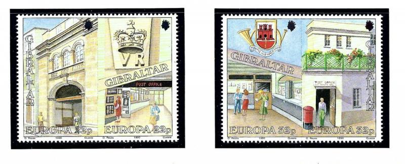 Gibraltar 563a and 565a MNH 1990 Europa