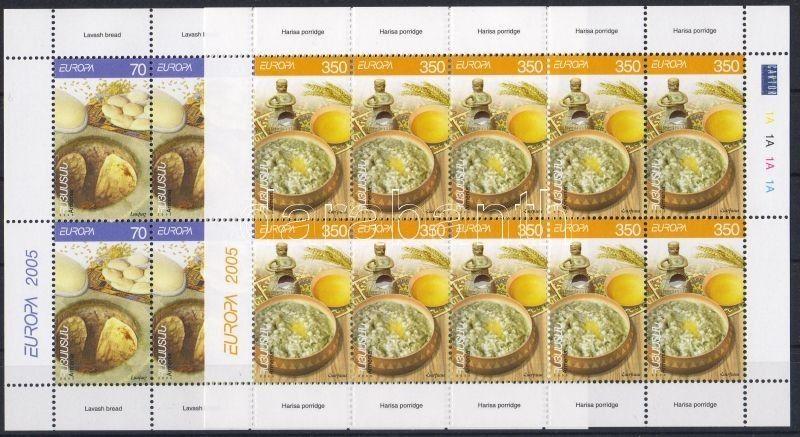 Armenia stamp Europe CEPT gastronomy mini sheet set MNH 2005 Mi 519-520 WS14904