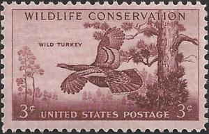 # 1077 MINT NEVER HINGED WILD TURKEY