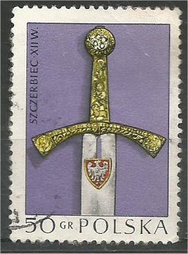 POLAND, 1973, used 50g.Sword,:Scott 1961