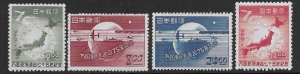 Japan 474-77  1949  set  4   VF   Mint  hinged