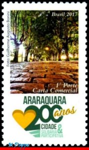 3357 BRAZIL 2017 - 200 YEARS OF ARARAQUARA CITY, TREES, CITIES, RHM C-3704, MNH