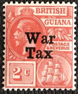 British Guiana #MR1 *MH* Single War Tax George V SCV $2.25 L23