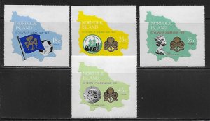 Norfolk Island 225-228 50th Norfolk Guides set MNH