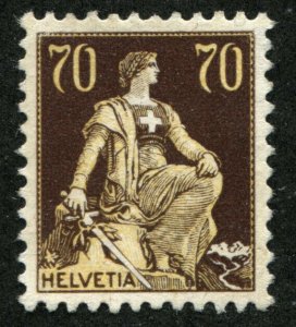 SWITZERLAND #141 Helvetia Postage Stamp 1908 Mint NH OG