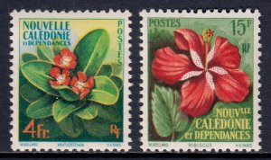 New Caledonia - Scott #304-305 - MLH - Glazed gum on #304 - SCV $9.25