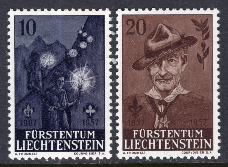 Liechtenstein 315-316 Boy Scouts MNH VF