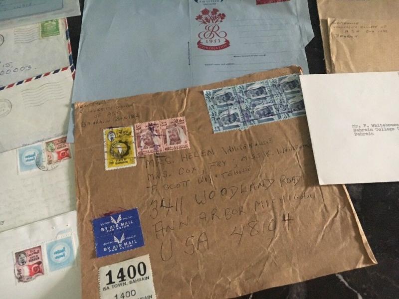 Massive Collection Bahrain Cover Lot Rare Airmail