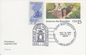 1992 Tercentennial Cape May County NJ Pictorial PC