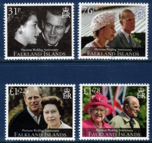 FALKLAND ISLANDS 2017 Royal Anniversary; Scott 1205-08, SG 1385-88; MNH