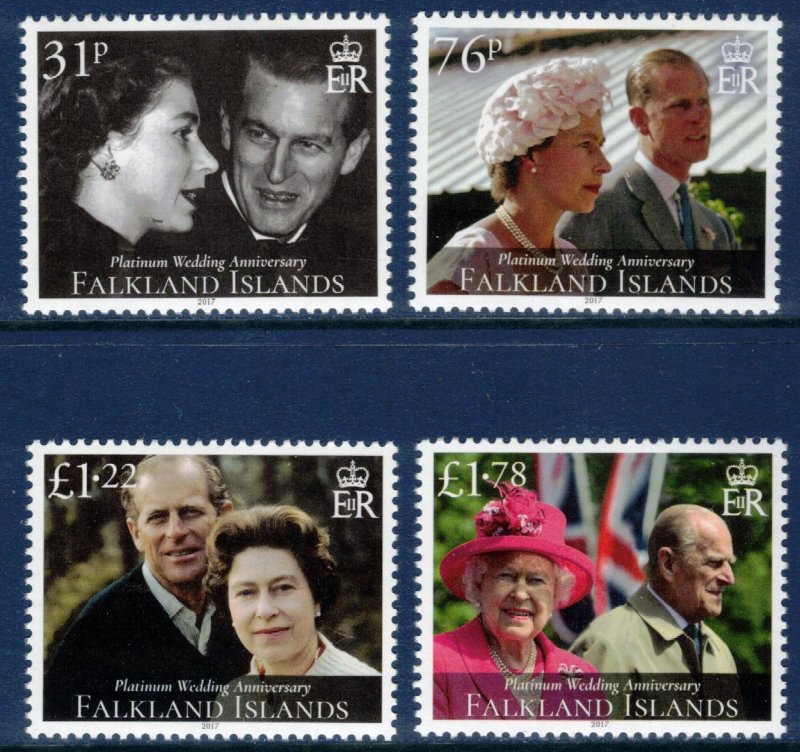 FALKLAND ISLANDS 2017 Royal Anniversary; Scott 1205-08, SG 1385-88; MNH