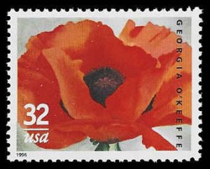 PCBstamps   US #3069 32c Georga O'Keeffe, MNH, (5)