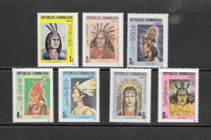 DOMINICAN REPUBLIC #746-52 NATIVE CHIEFS MNH