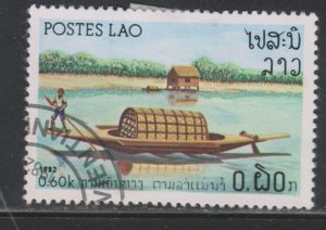 Laos 394 River Vessels 1982