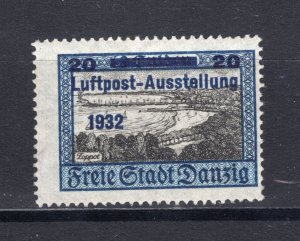 GERMANY DANZIG 1932 SCARCE VIEWS AIR MAIL OVERPRINT C33 MICHEL 233 PERFECT MNH