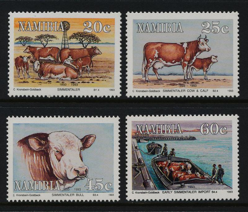 Namibia 730-3 MNH Simmentaler Cattle