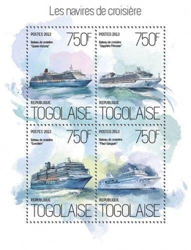 Cruise Ships Schiffe Sea Water Transport Togo MNH stamp set