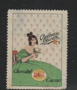 Czechoslovakia- Confectionery Lobositz Advertising Stamp, Chocolate & Cacao - NG 