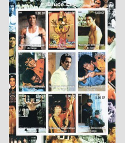 BRUCE LEE Martial Artist Sheet Imperforated Mint (NH)