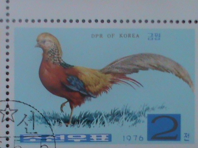 ​KOREA-1976-SC#1466A LOVELY KOREAN PHEASANTS CTO -SHEET- VF LAST ONE  CTO SHEET