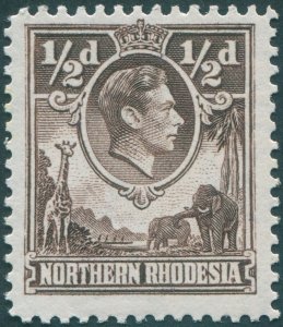 Northern Rhodesia 1951 ½d chocolate Perf 12½ SG26 unused