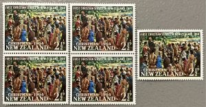 New Zealand 1964 #366, Wholesale lot of 5, MNH,CV $1.25