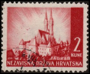 Croatia 35 - Used - 2k Zagreb Cathedral (1941) +