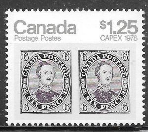 Canada 756: $1.25 Pair of 1851 6d Prince Albert stamps, MNH, VF