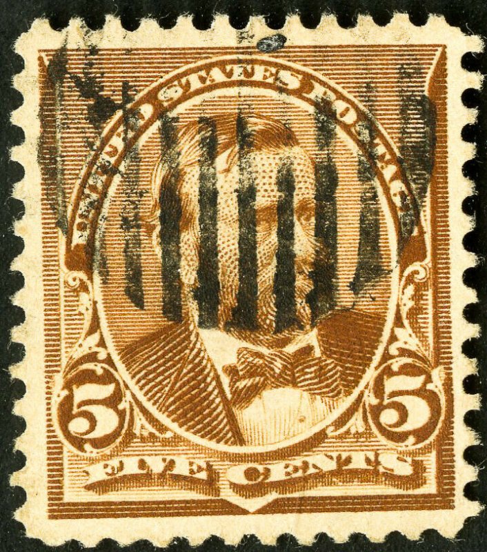 US Stamps # 223 Used Superb Unusual cancel