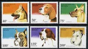 BENIN - 1995 - Dogs & Their Young - Perf 6v Set - Mint Never Hinged