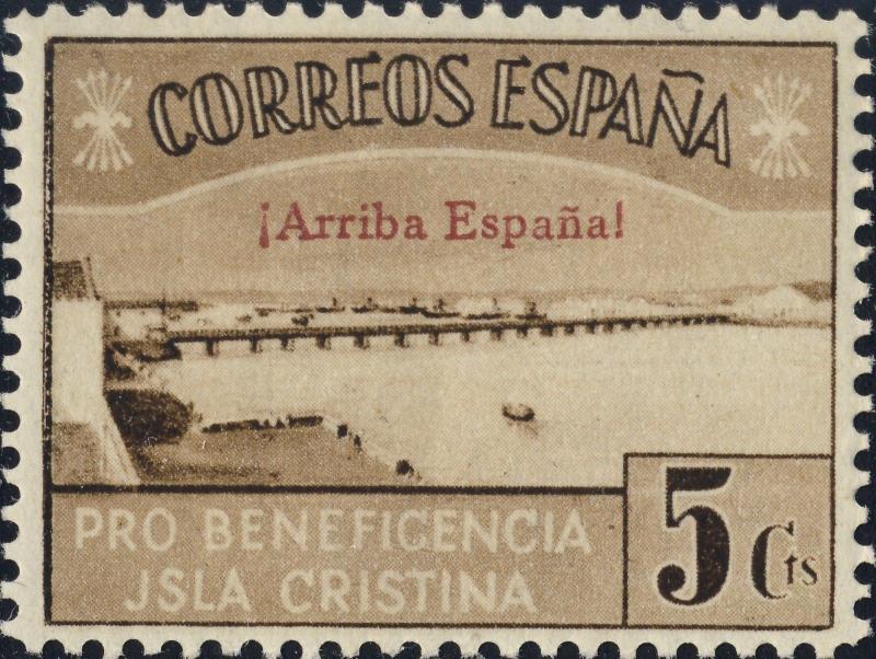 ESPAGNE / SPAIN / ESPAÑA ISLA CRISTINA (HUELVA) 5c (Arriba España) Sofima #18 **