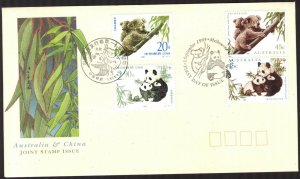 Australia 1995 Joint Issue With China Pandas Koalas 2 setsof 2 FDC