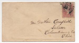 US Cover Scott #64b Tied By Black CDS Cancel to Salem Ohio