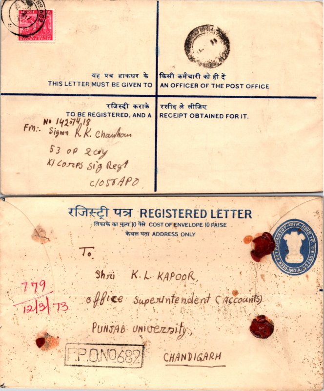 India, Registered, Postal Stationary