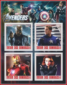 Stamps. Marvel Cinema 8 sheet perforated 2024 year MNH **