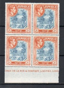 Jamaica #127b MN H block .