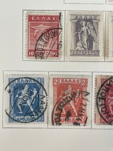 Set of 12, 1911 Greece Stamps 6 Mint Hinged, 6 Used