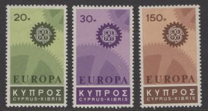 CYPRUS   297-299  MINT HINGED
