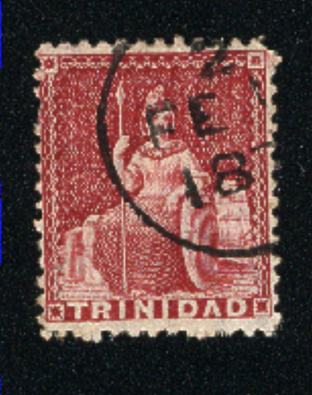 Trinidad #6   Used 1854-57 PD