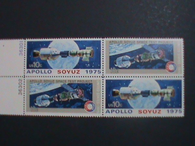 ​UNITED STATES-1975 SC#1569-70  APOLLO-SOYUZ SPACE PROGRAMS MNH  PLATE -BLOCK