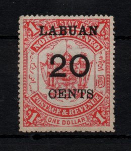 Labuan 1895 20c on $1 mint MH SG77 WS37380