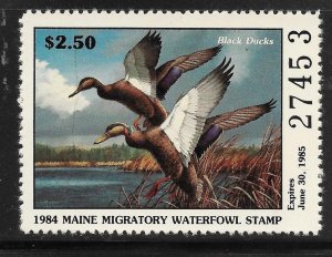 ME1 1984 Maine 1st of State Duck Stamp (Maass) OGNH-OFFER?