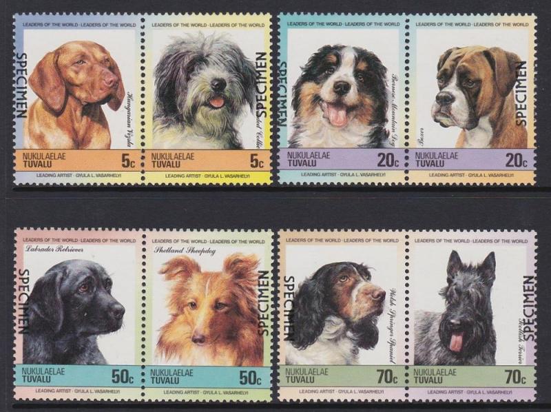 Tuvalu Nukulaelae 1985 Dogs Specimen MNH