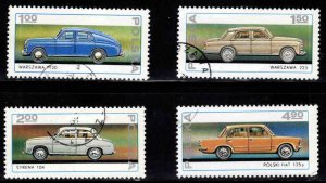 Poland Scott 2180 - 2183  Used CTO Automobile set typical cancels